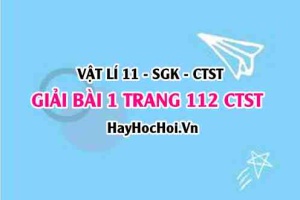 Giải bài 1 trang 112 Vật lý 11 Chân trời sáng tạo